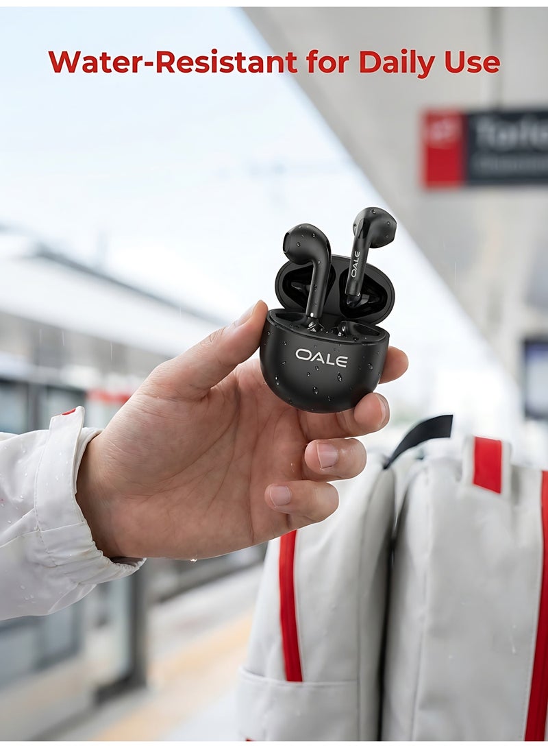 OALE iTune 2 True Wireless Earbuds, Bluetooth 5.3, Dual-Channel Stereo Sound, Smart Auto Connection, Up to 30H Playtime, Water-Resistant, Siri Voice Assistant, Type-C Charging - Image 4